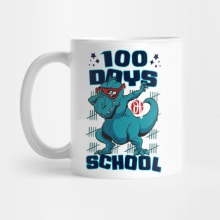 100 Days of school featuring a T-rex dino Dabbing #3 Mug